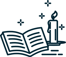 book and candle icon